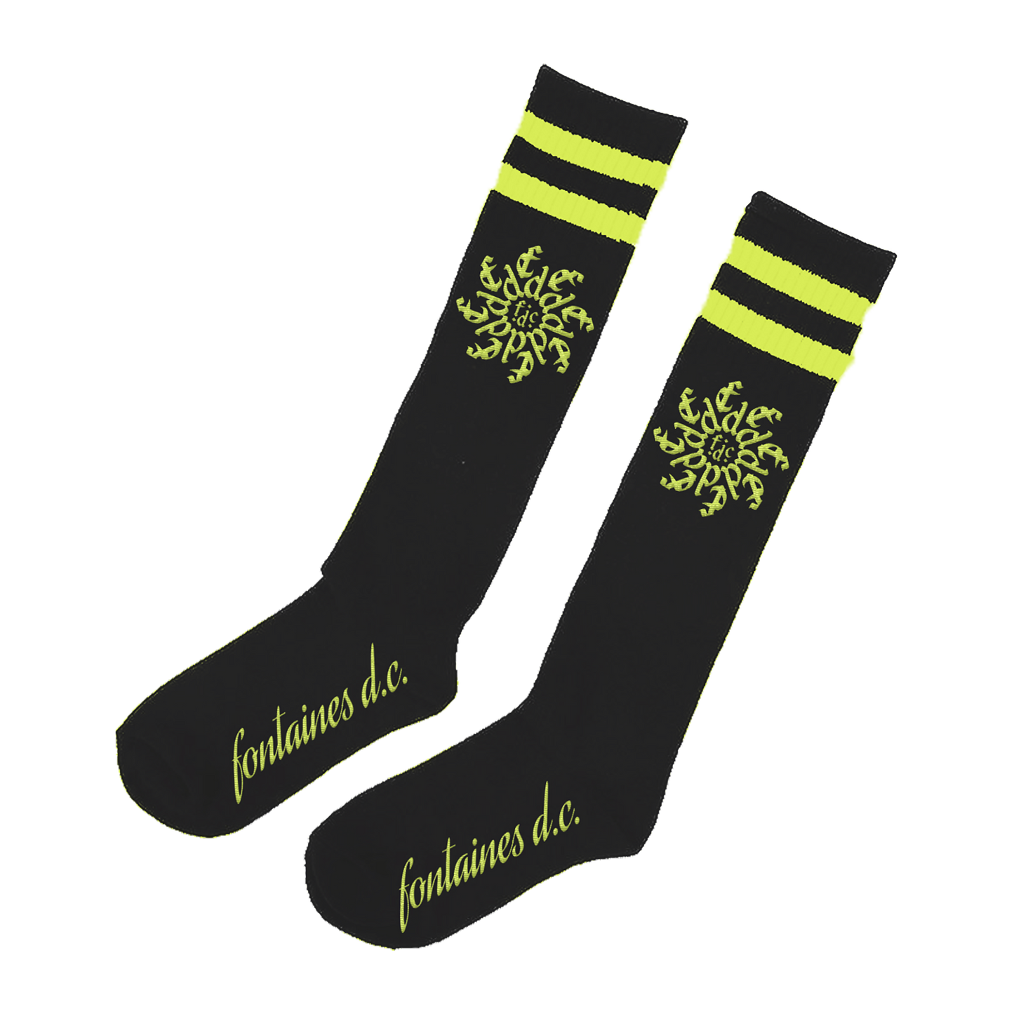 Spiral Monogram | Black Socks