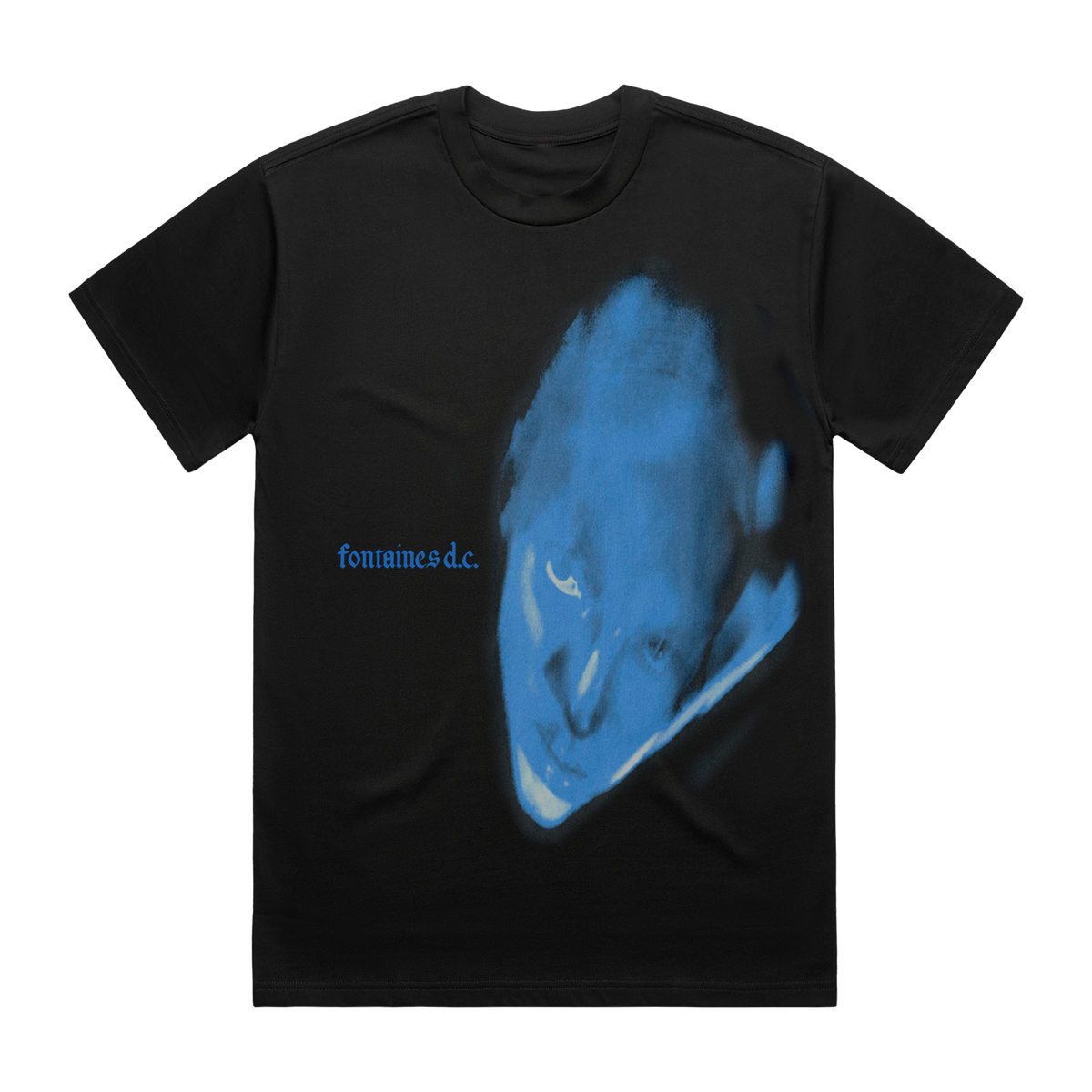 DOPAMINE CHAMBER | BLUE COVER BLACK T-SHIRT – Fontaines D.C.