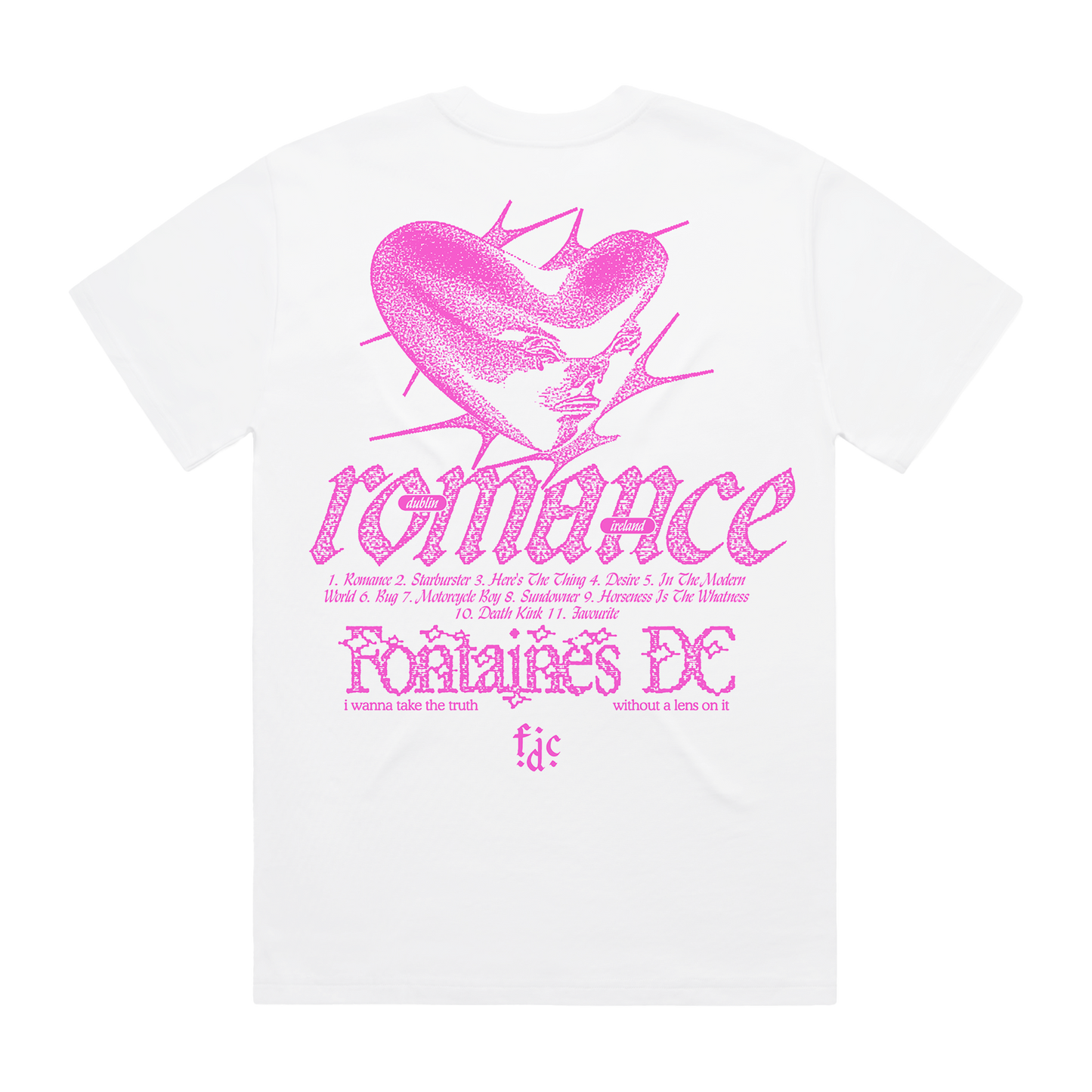 Romance Tracklist White T-Shirt