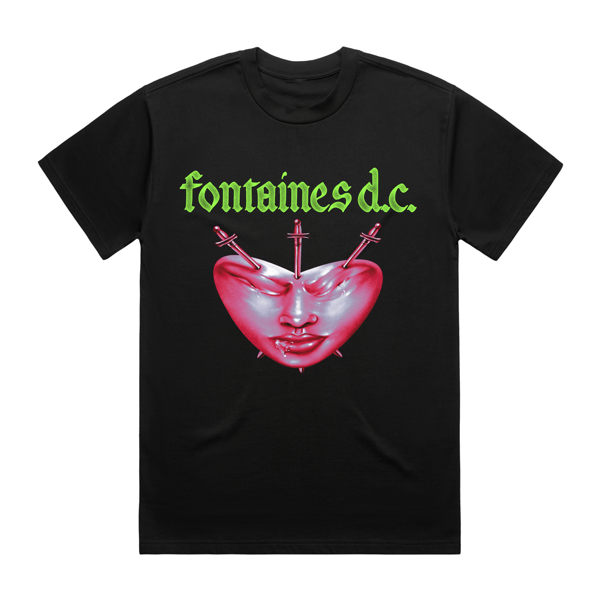 Favourite Heart Summer 2025 | Black T-Shirt | Fontaines D.C.