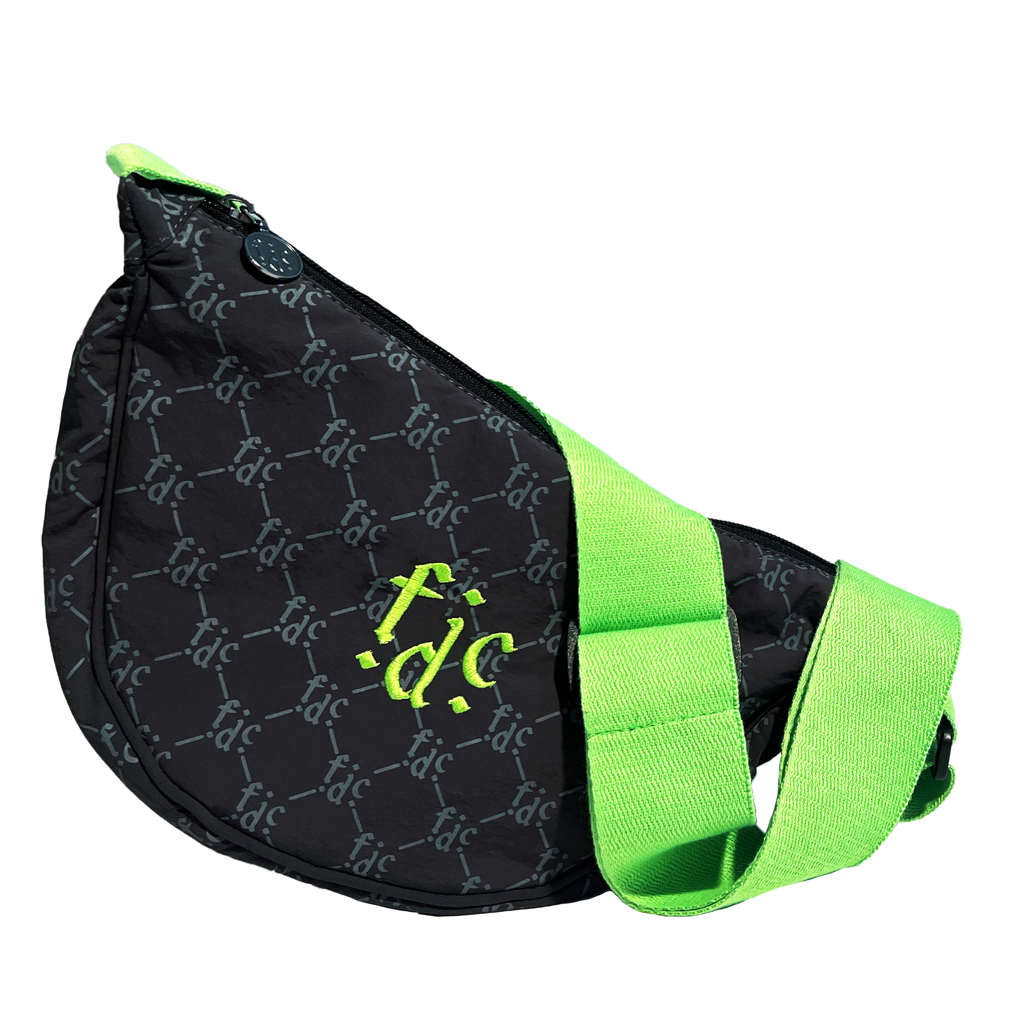 F.D.C. Monogram | Black & Green Cross Body Bag