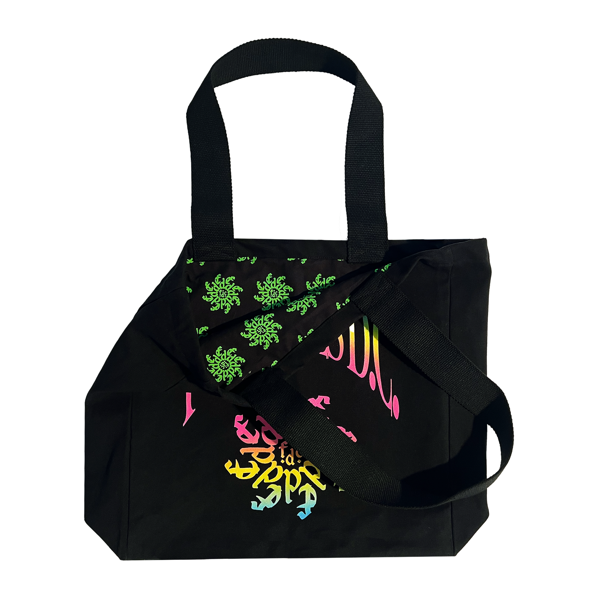 Spiral Monogram | Black Tote Bag