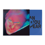 A vinyl record album shown in its sleeve with the record partially pulled out. The sleeve features a colorful, distorted close-up portrait, with the text 'DOPAMINE chamber' in light blue.